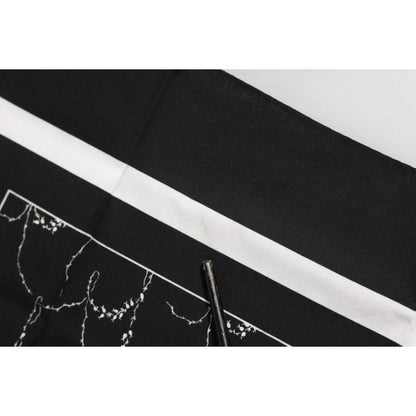 Dolce & Gabbana Black White Printed Square Foulard Scarf