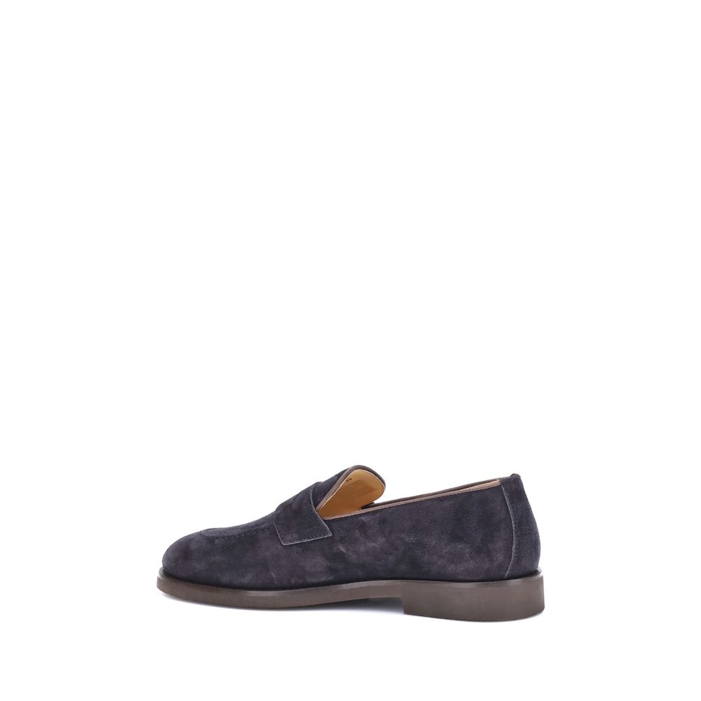 Brunello Cucinelli Blue Rubber Slip-On Loafers
