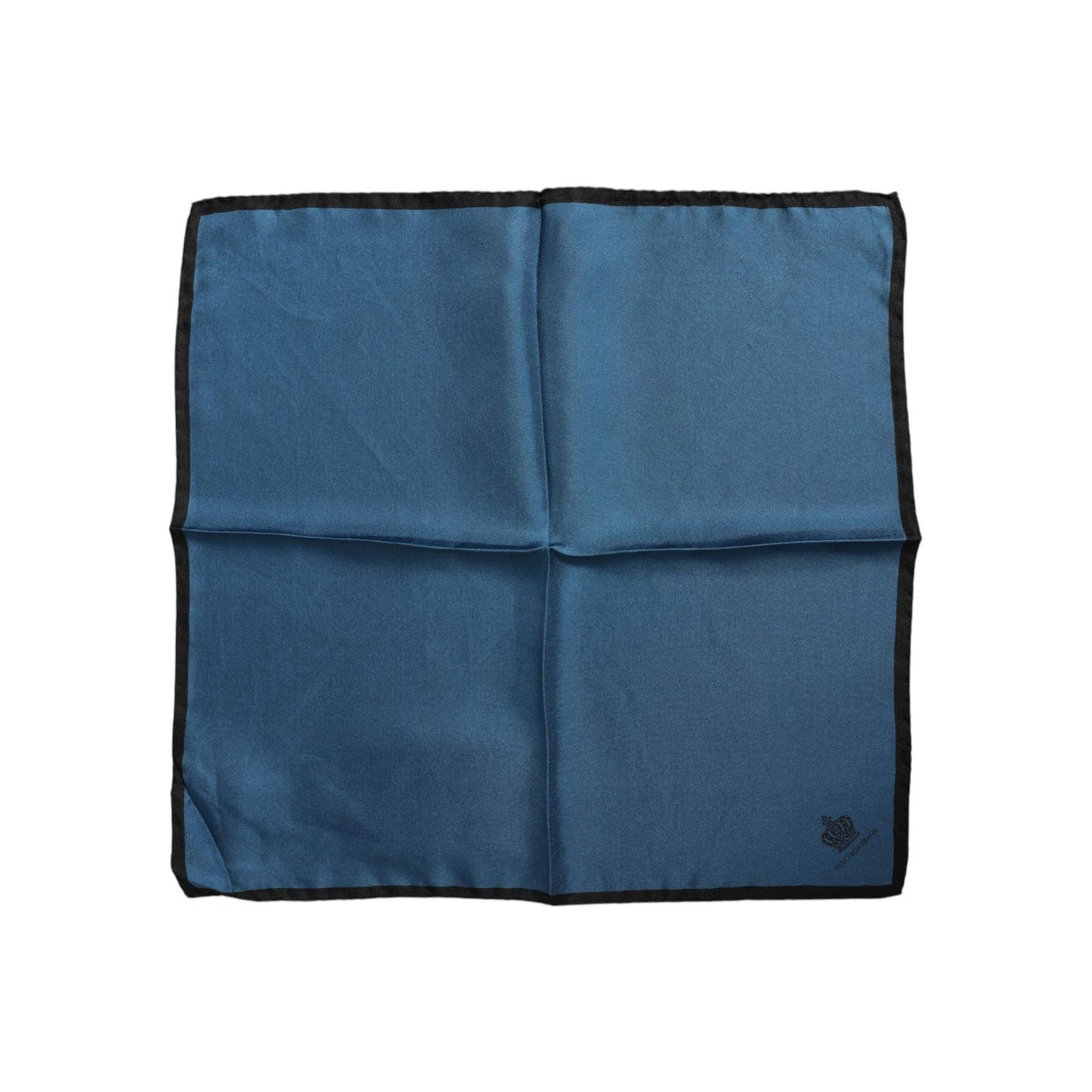 Dolce & Gabbana Blue DG Crown Silk Square Men Foulard Scarf Dolce & Gabbana