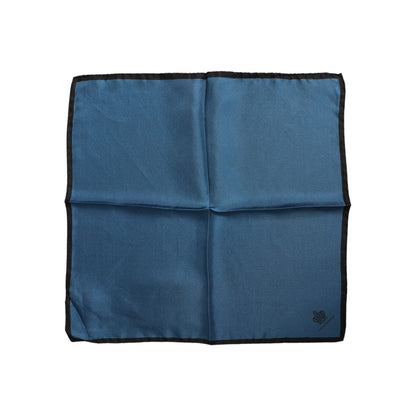 Dolce & Gabbana Blue DG Crown Silk Square Men Foulard Scarf Dolce & Gabbana