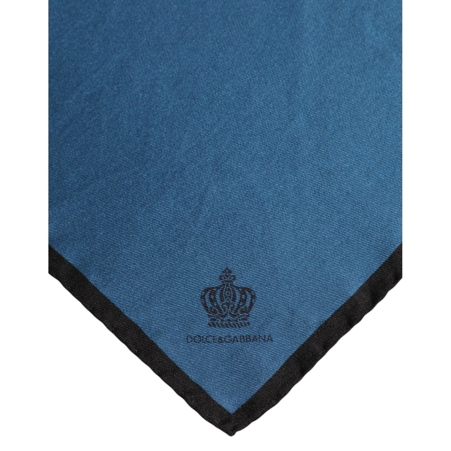 Dolce & Gabbana Blue DG Crown Silk Square Men Foulard Scarf Dolce & Gabbana