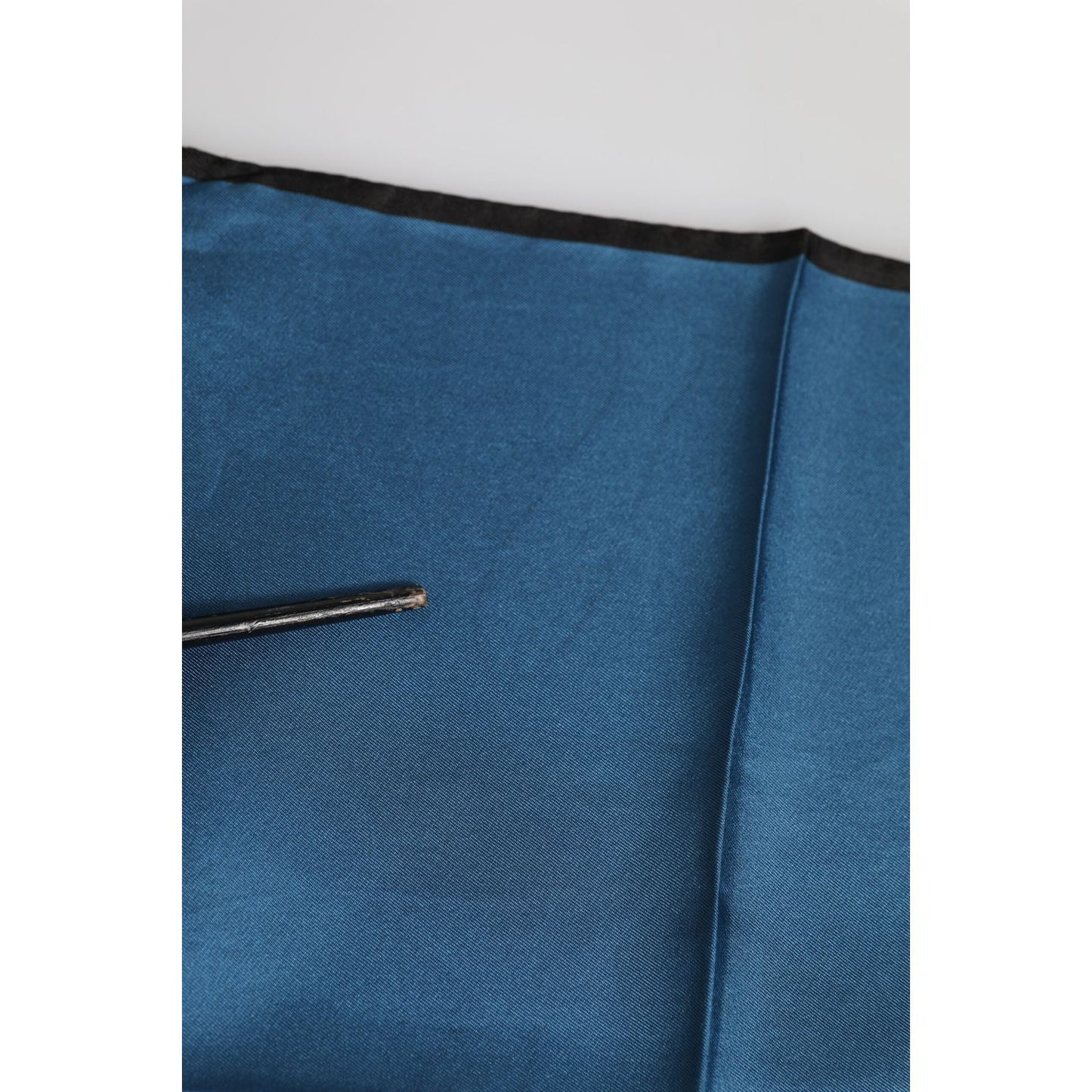 Dolce & Gabbana Blue DG Crown Silk Square Men Foulard Scarf Dolce & Gabbana