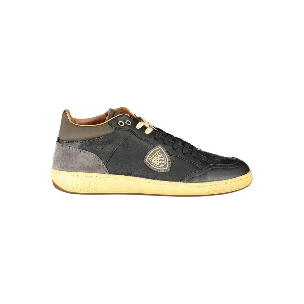 Blauer Black Polyester Athletic Sneakers