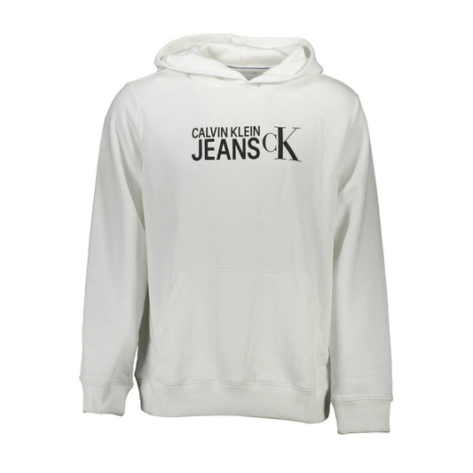 Calvin Klein White Cotton Men's Hoodie Calvin Klein