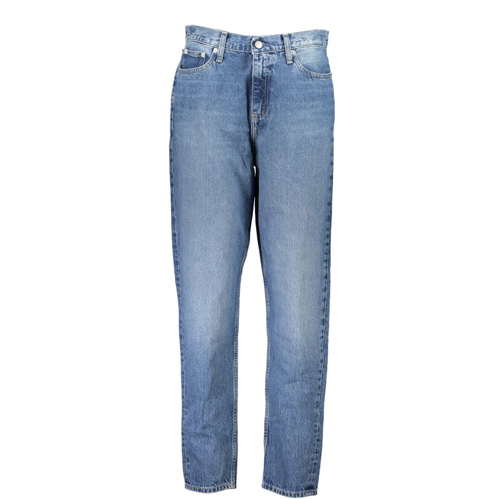 Calvin Klein Blue Cotton Mom Jeans