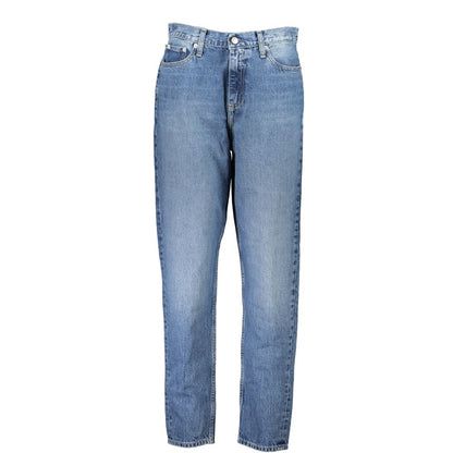 Calvin Klein Blue Cotton Mom Jeans