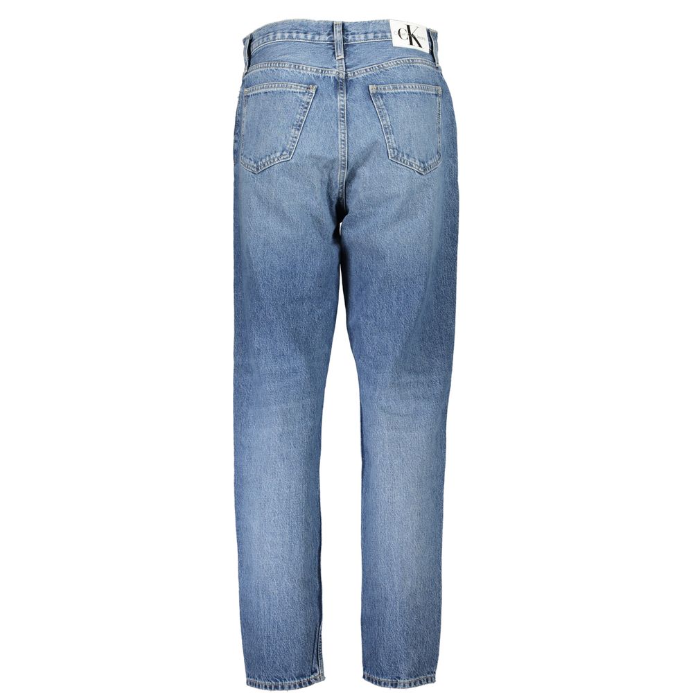 Calvin Klein Blue Cotton Mom Jeans