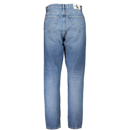 Calvin Klein Blue Cotton Mom Jeans