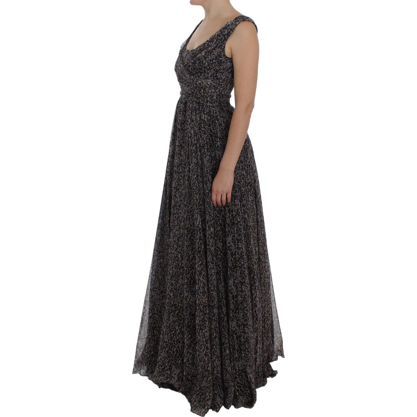 Glamorous Sequined Silk Full-Length Dress