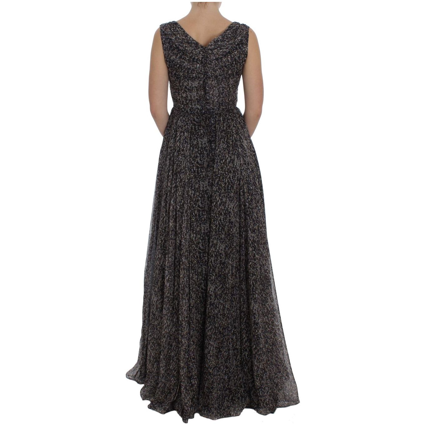 Glamorous Sequined Silk Full-Length Dress