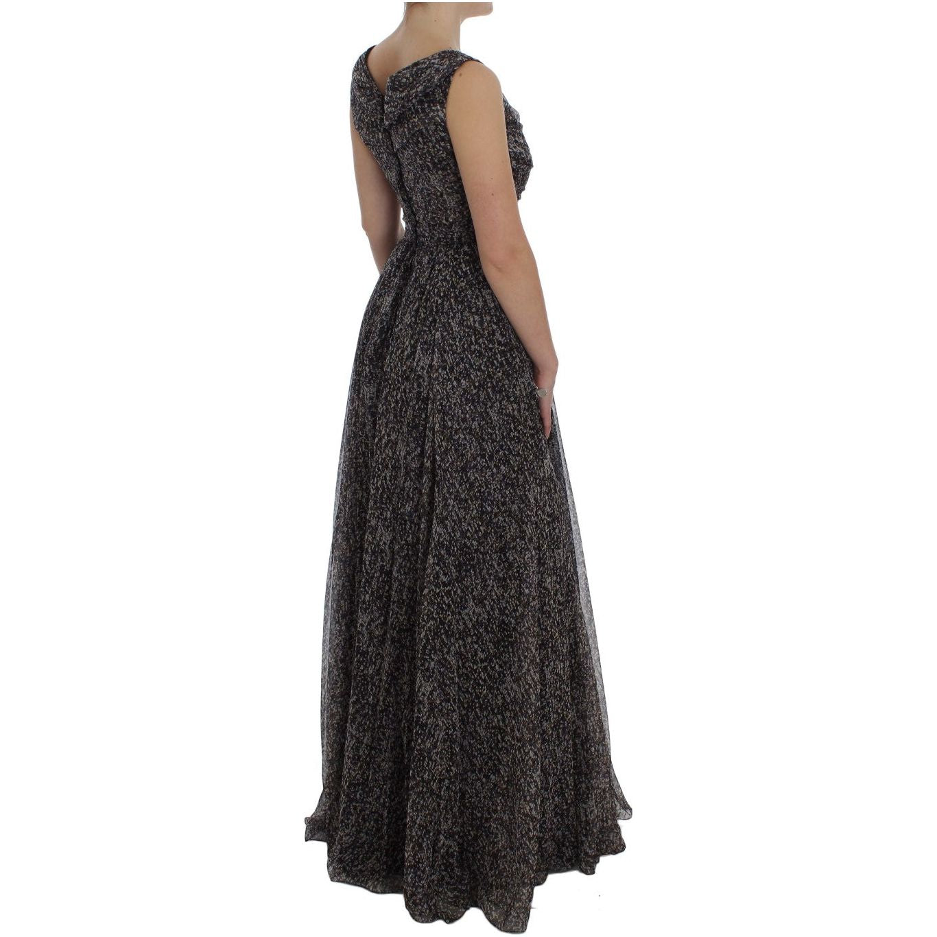 Glamorous Sequined Silk Full-Length Dress