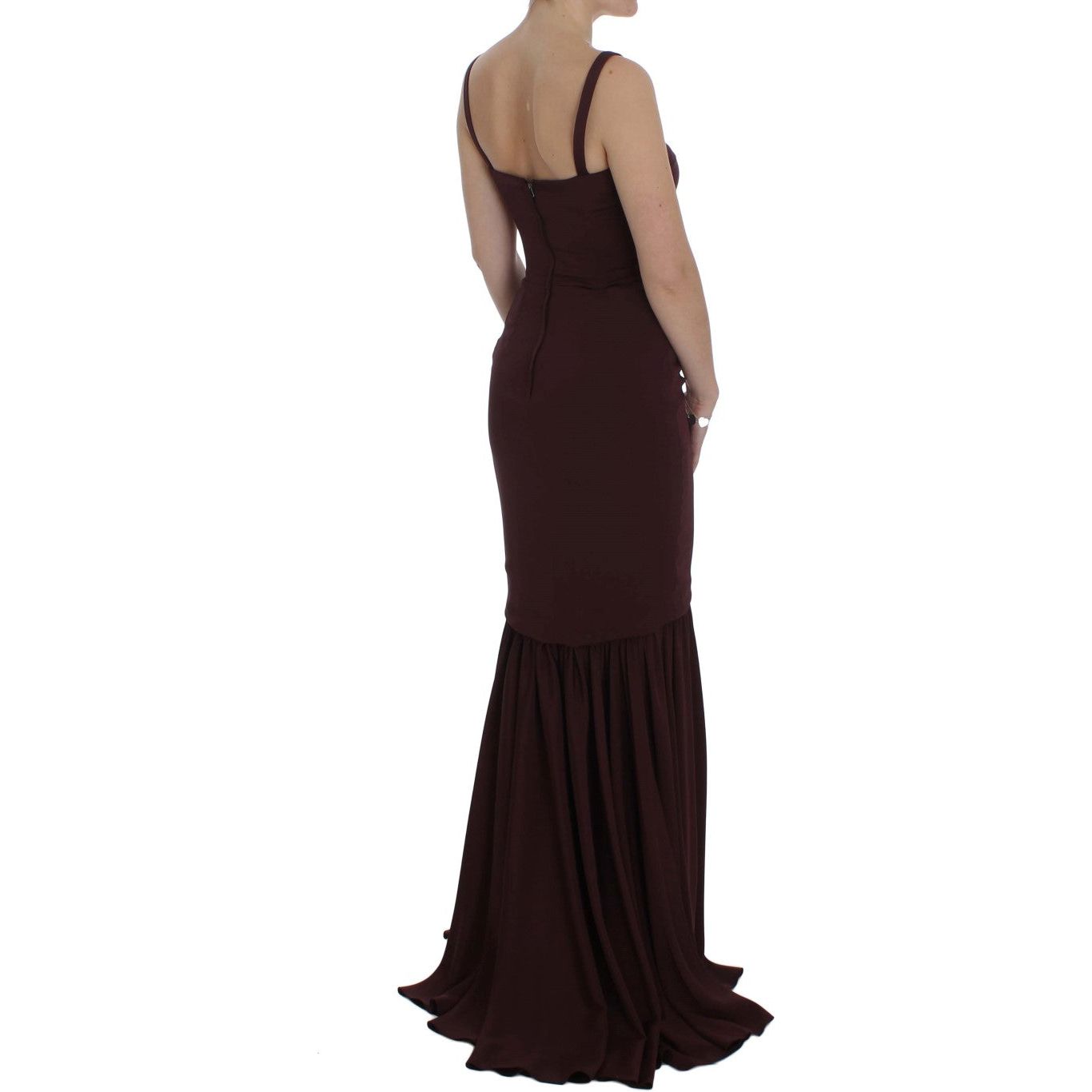 Elegant Bordeaux Sheath Dress