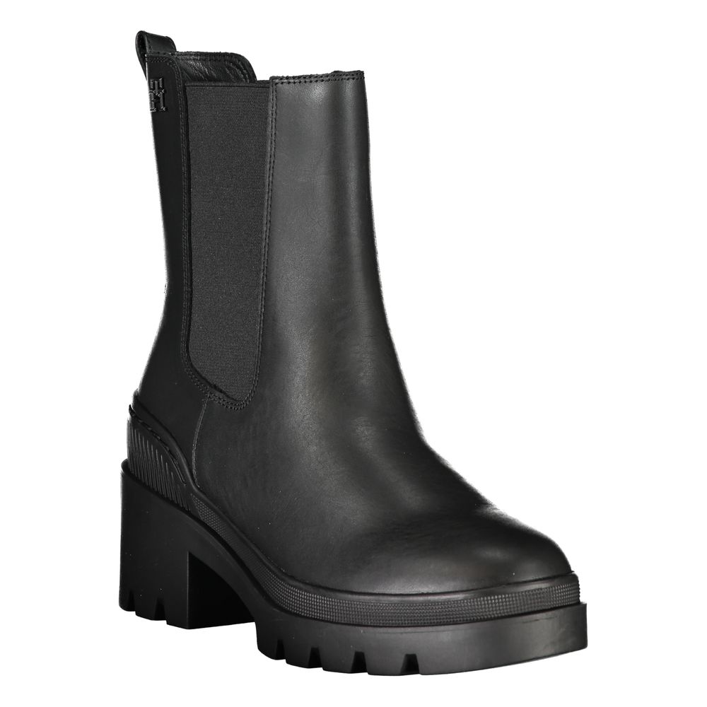 Tommy Hilfiger Black Polyester Ankle Boots
