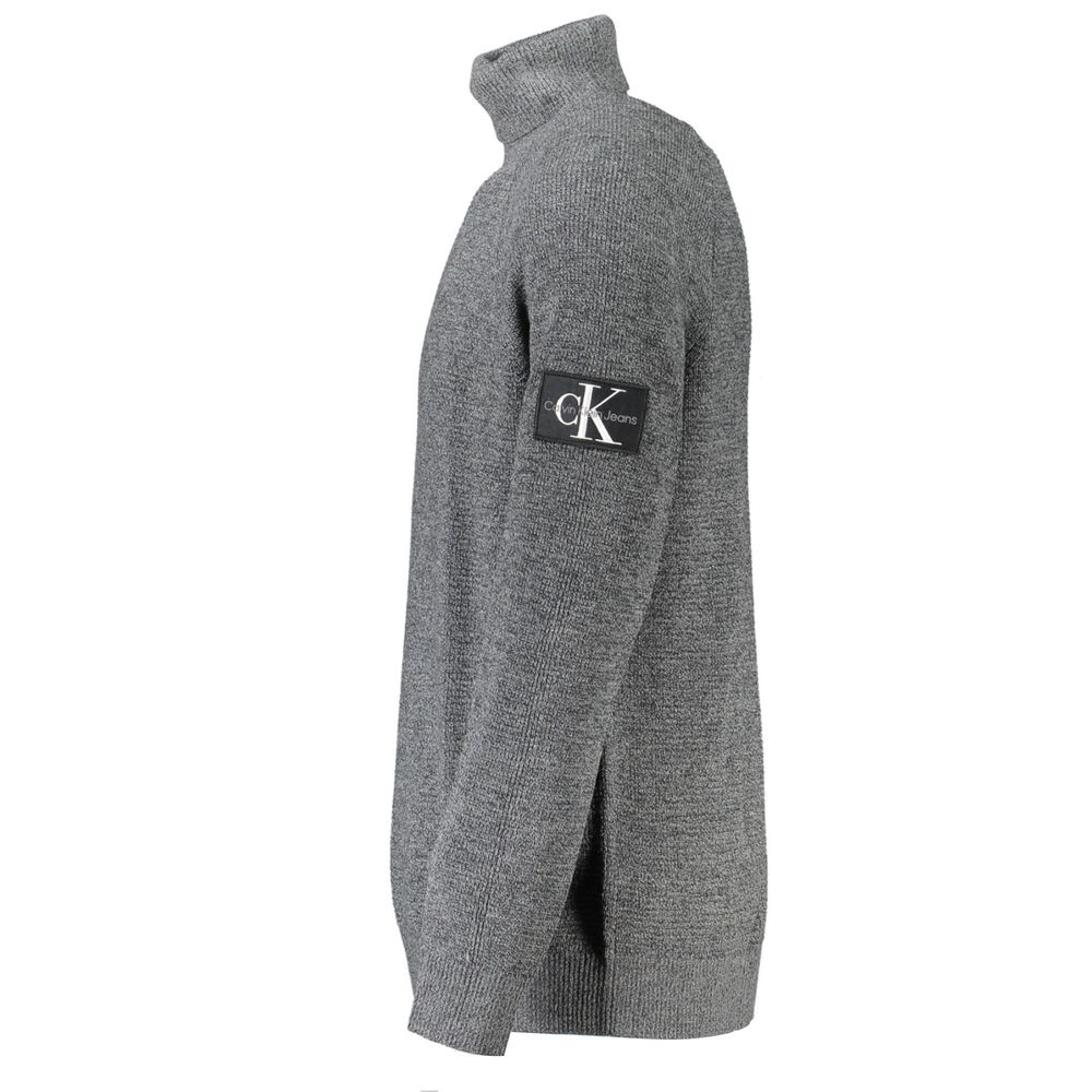 Calvin Klein Grigio Wool Men Sweater