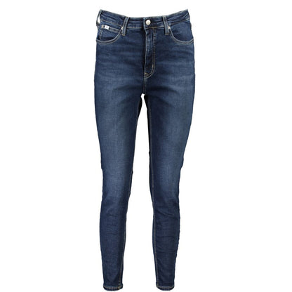 Calvin Klein Blue Cotton Skinny Jeans