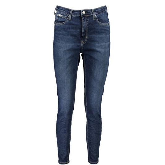 Calvin Klein Blue Cotton Skinny Jeans