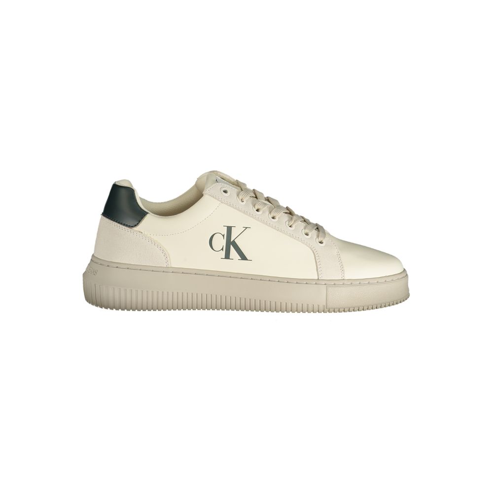 Calvin Klein White Polyester Athletic Sneakers