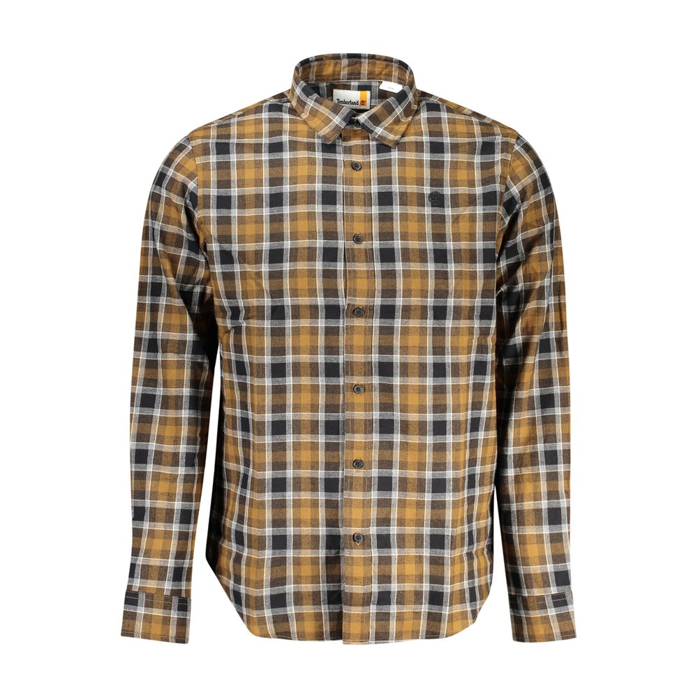 Timberland Brown Cotton Pattern Shirt