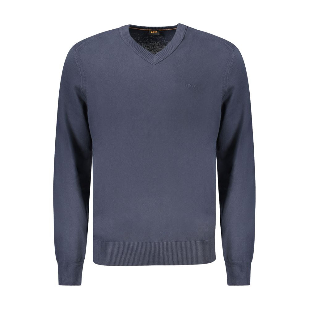 Hugo Boss Blue Cotton Sweatshirt