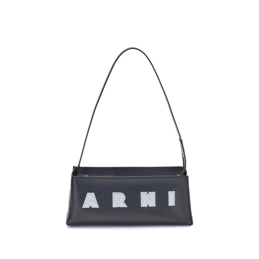 Marni Black Calf Leather Bos Taurus Shoulder Bag