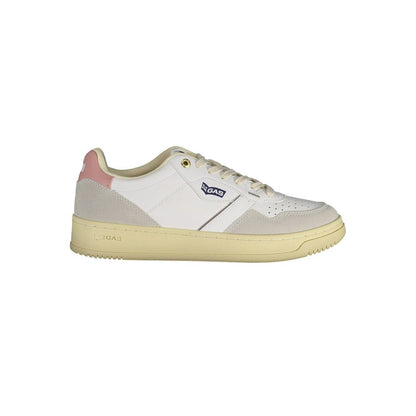 Gas White Artificial Leather Athletic Sneakers