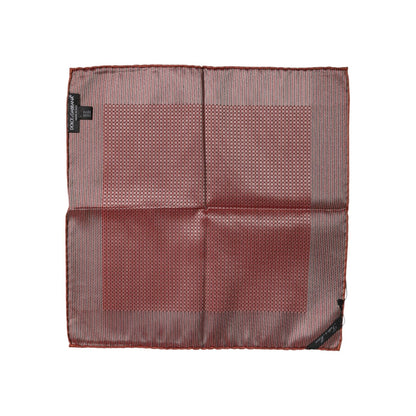 Dolce & Gabbana Orange Silk Square Men Foulard Scarf