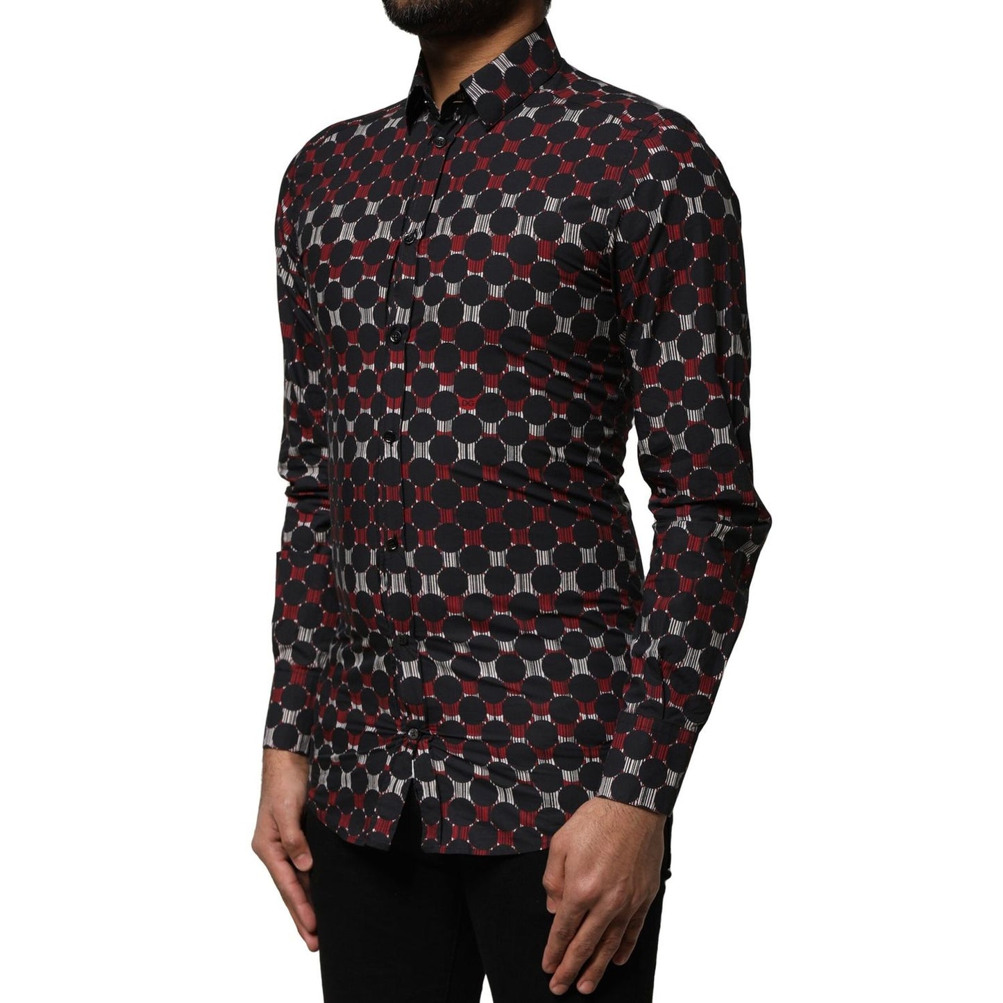 Dolce & Gabbana Multicolor Cotton GOLD Long Sleeves Shirt