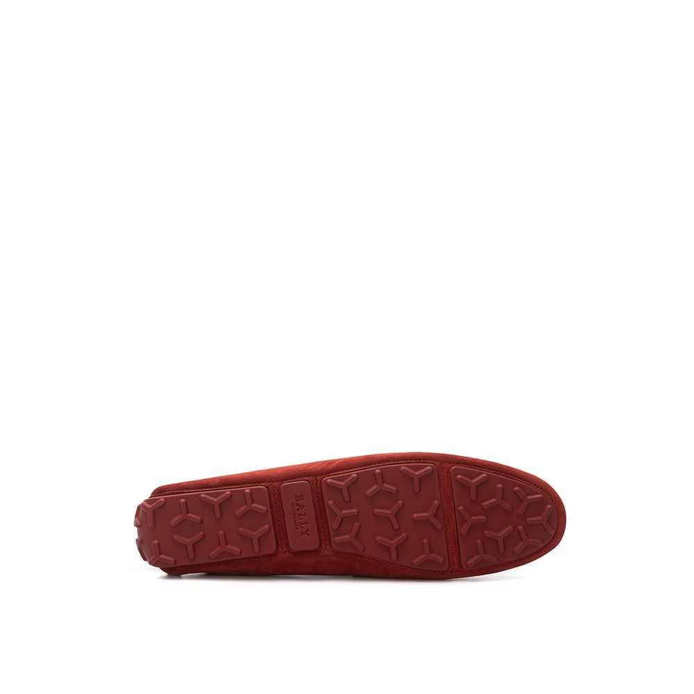 Bally Bordeaux Leather Moccassin