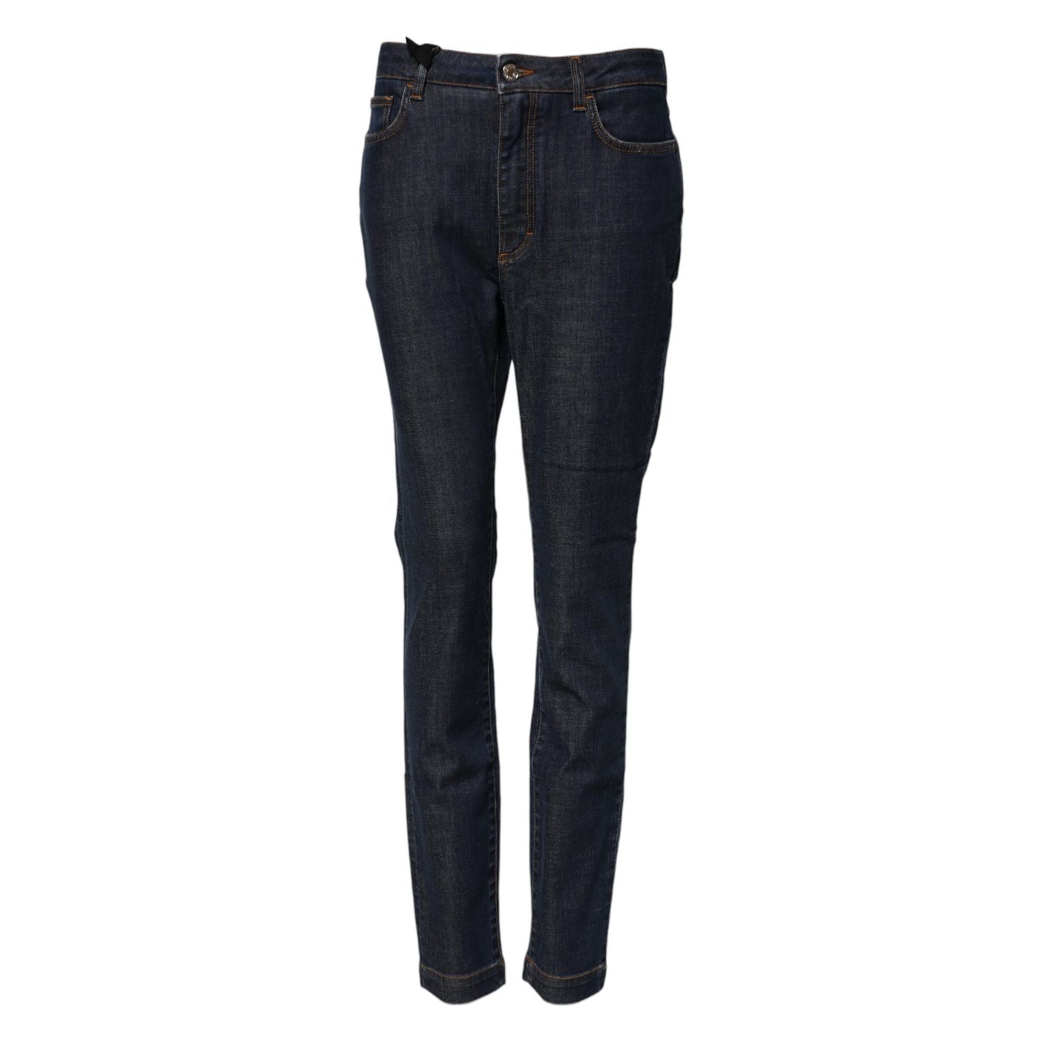 Dolce & Gabbana Blue Queen Patch AUDREY Mid Waist Denim Jeans