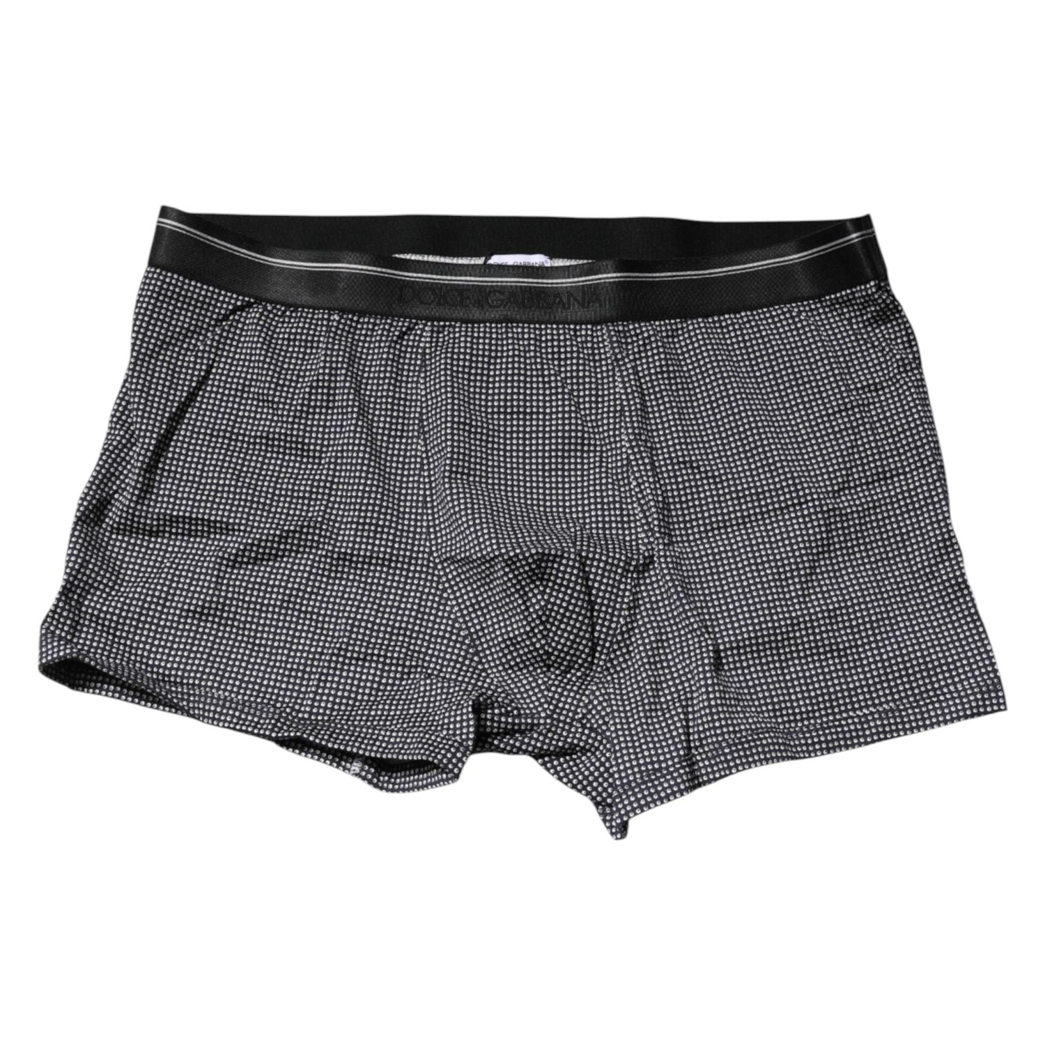 Dolce & Gabbana Gray Printed Cotton Boxer Short Underwear