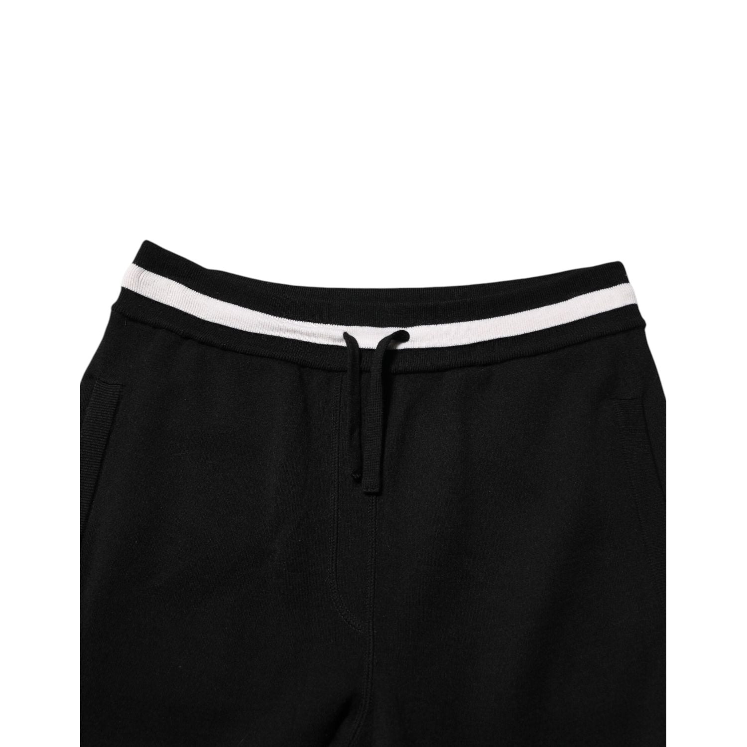 Dolce & Gabbana Black Cotton Men Jogger Sweatpants Pants