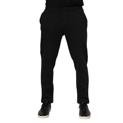 Dolce & Gabbana Dark Gray Viscose Dress Men Pants