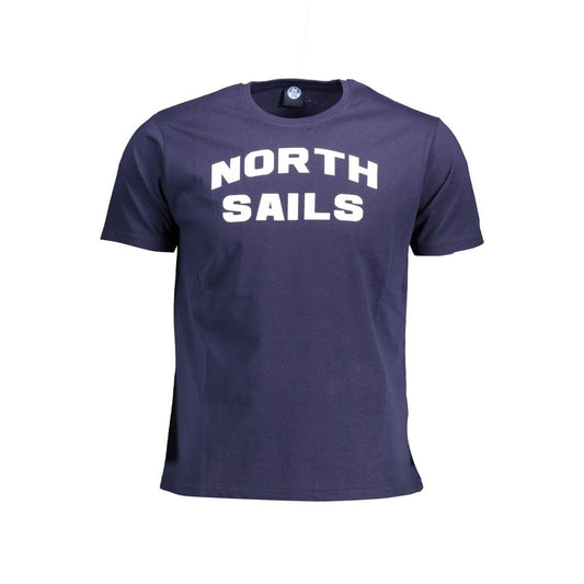 North Sails Blu Cotton Men T-Shirt