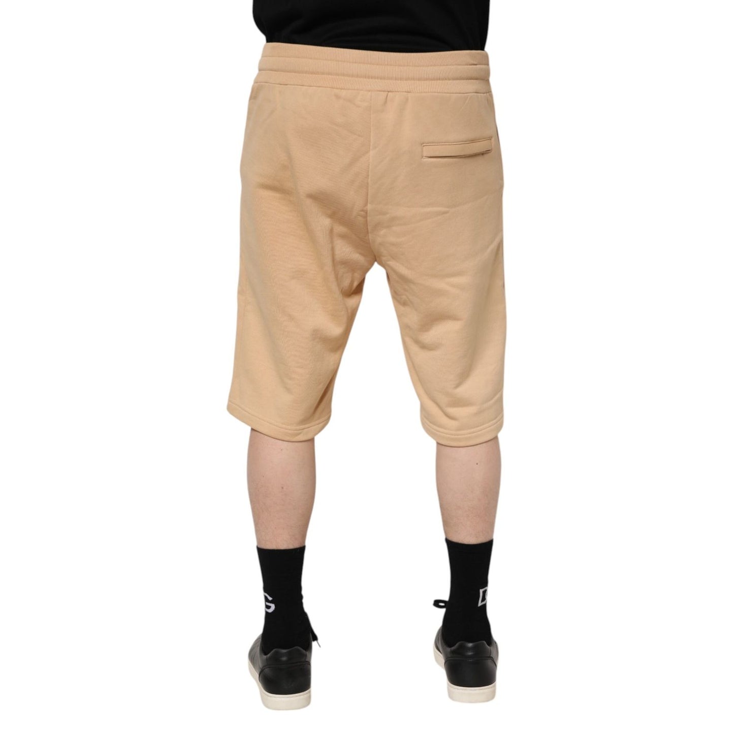 Dolce & Gabbana Yellow Cotton Men Bermuda Sweatshorts Shorts