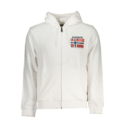 Napapijri White Cotton Sweatshirt Napapijri