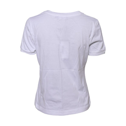 Dolce & Gabbana White Cotton Round Neck Short Sleeves T-shirt