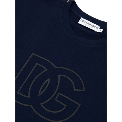 Dolce & Gabbana Blue Cotton T-Shirt