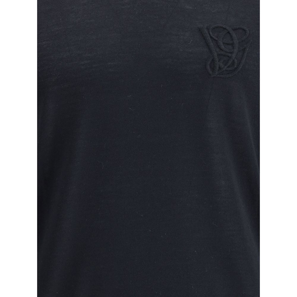 Valentino Black Fleece Wool Sweatshirt