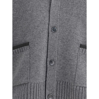 Thom Browne Gray Merino Wool Cardigan