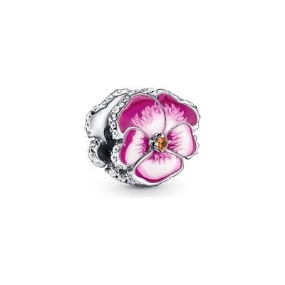 PANDORA CHARMS Mod. PINK PANSY FLOWER-0