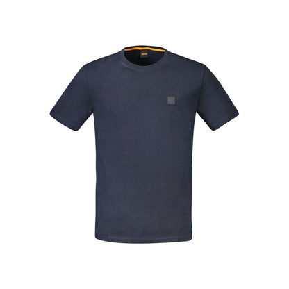 Hugo Boss Blue Cotton Men T-Shirt