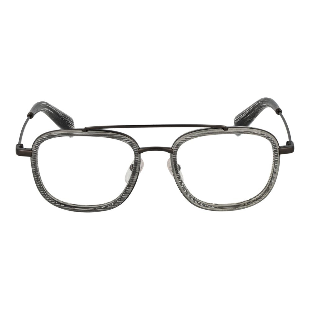 Yohji Yamamoto Gray Plastic Glasses (Frames) Yohji Yamamoto
