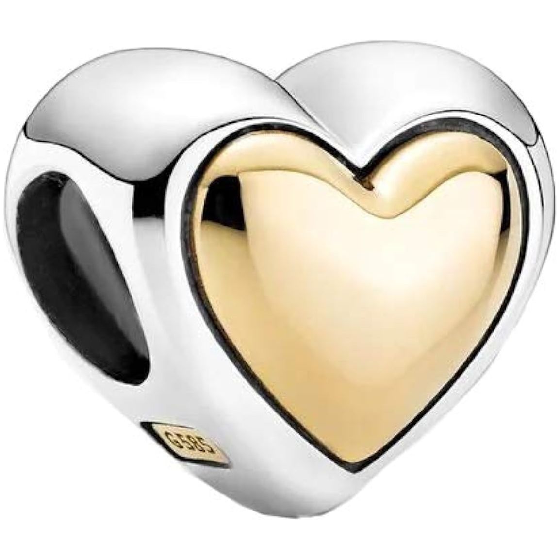 PANDORA PANDORA CHARMS Mod. DOMED GOLDEN HEART DESIGNER FASHION JEWELLERY pandora-charms-mod-domed-golden-heart