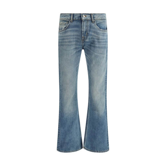 7FOR Light Blue Cotton Bootcut Jeans
