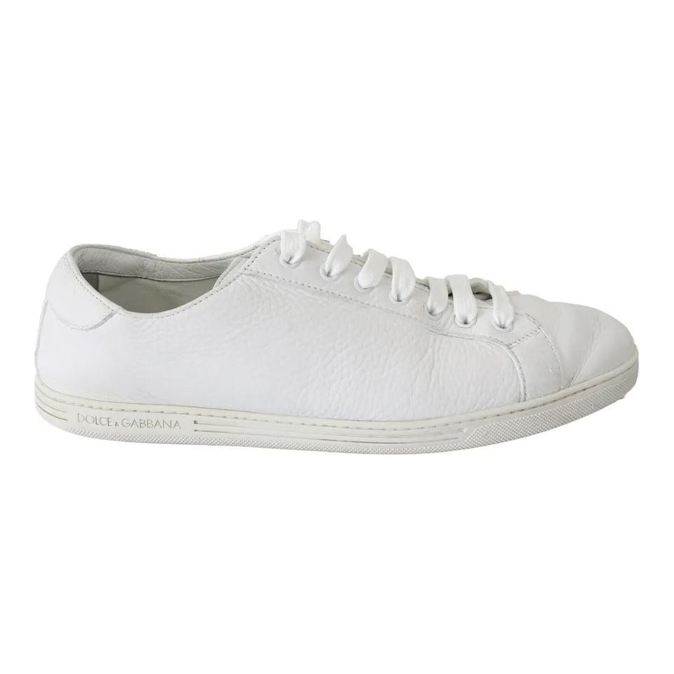 White Saint Tropez Lace Up Men Sneakers Men Shoes Dolce & Gabbana
