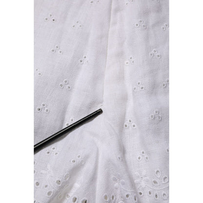 Dolce & Gabbana White Linen High Waisted Hot Pants Shorts