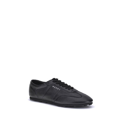 Marni Black Calf Leather Bos Taurus Athletic Sneakers