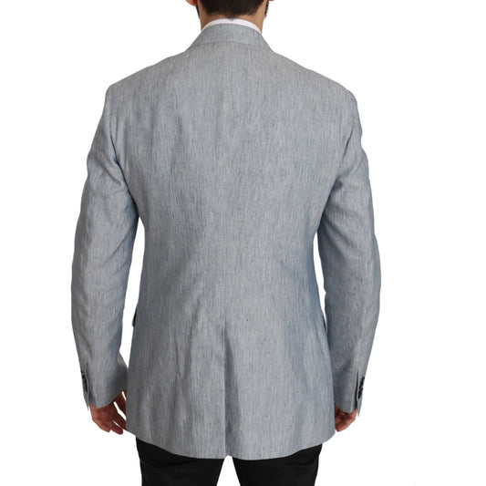 Elegant Light Blue Double Breasted Blazer