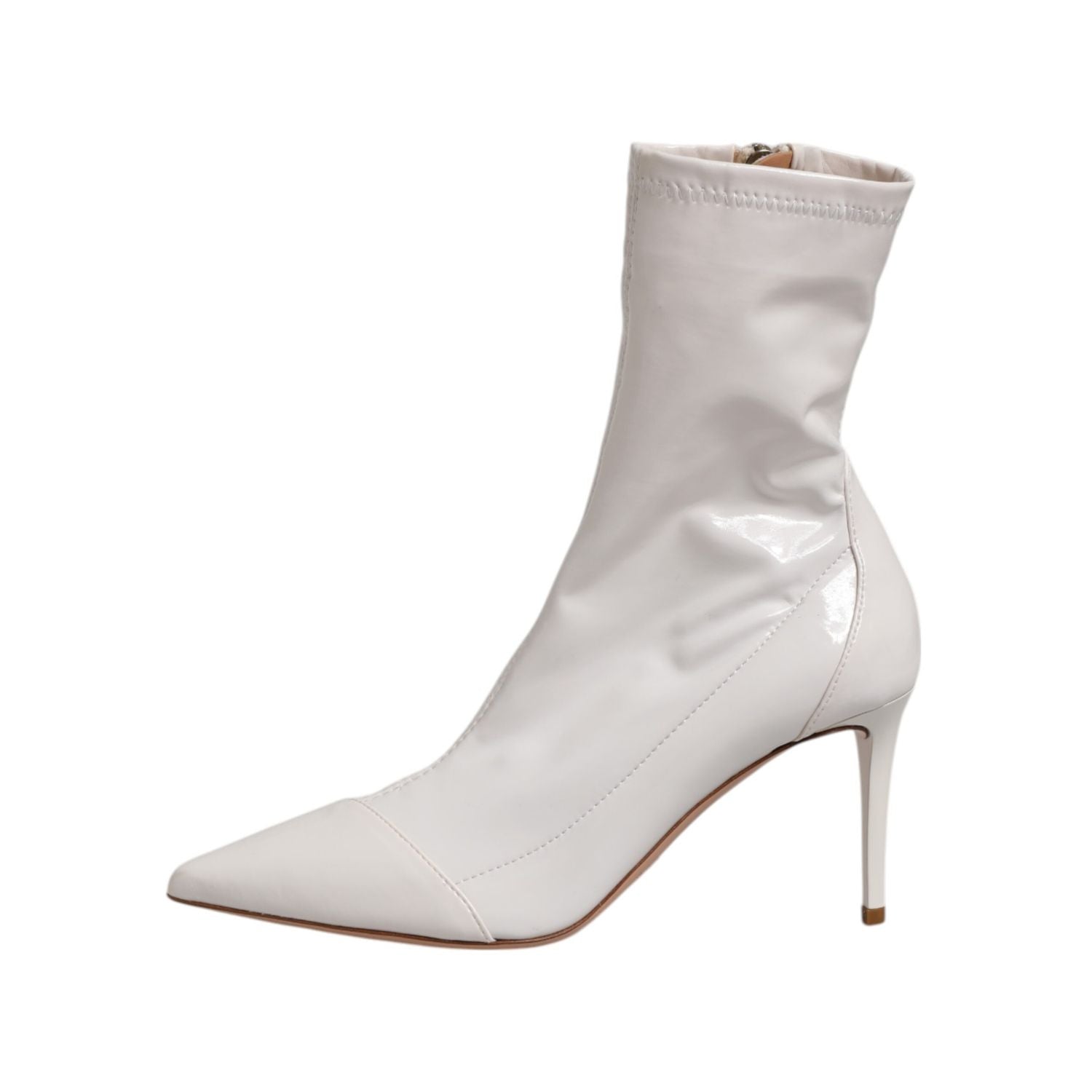 Elisabetta Franchi White Stiletto Heels Mid Calf Boots Shoes