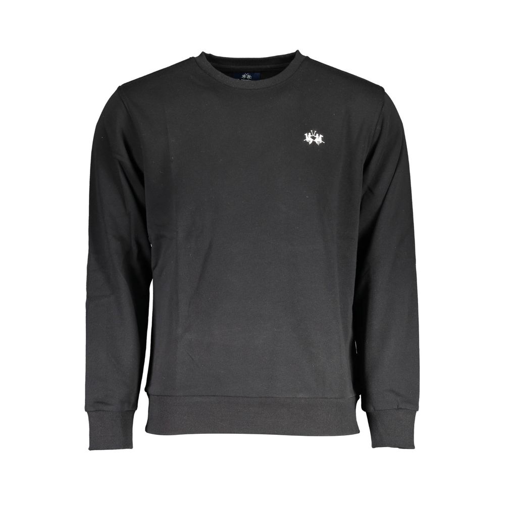 La Martina Black Cotton Sweatshirt La Martina